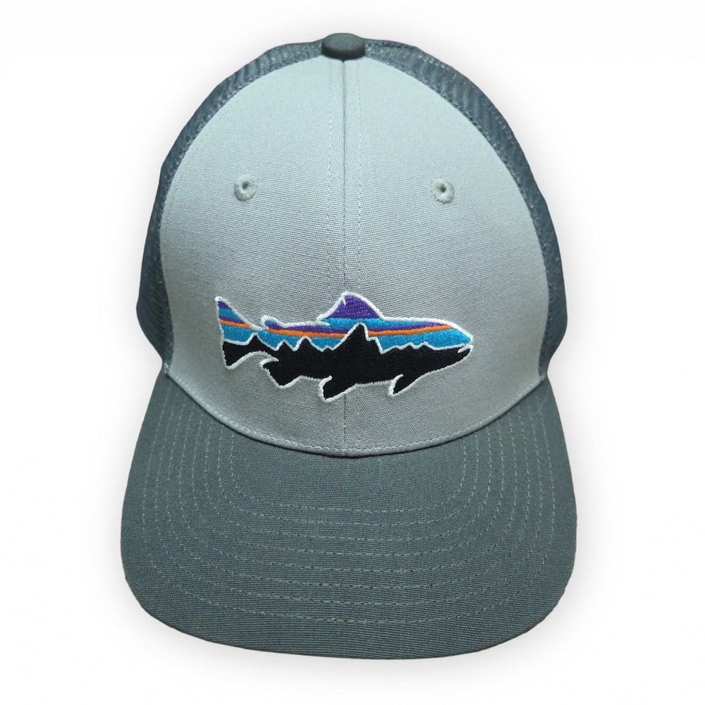 Patagonia Fitz Roy Trout Trucker Hat Unisex OS Grey Gorpcore Outdoor Snapback